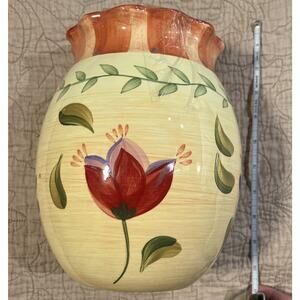 Pfaltzgraff Napoli Hand Painted Small Canister with Lid Airtight Sealed